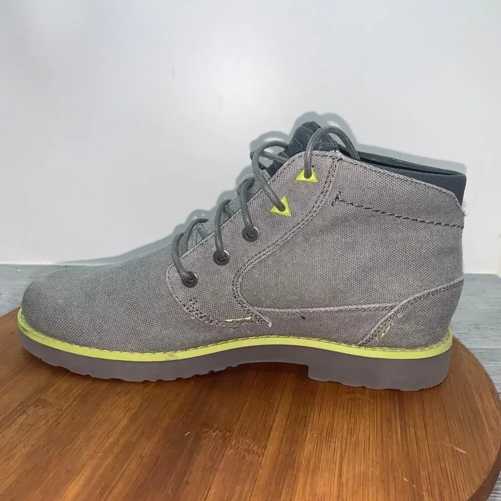 Teva Men's Size 8 Mason Waxed Canvas Gray Boots Outdoor Shoes 1008664